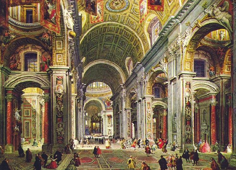 Giovanni Paolo Pannini Interior of St Peter s Rome Germany oil painting art